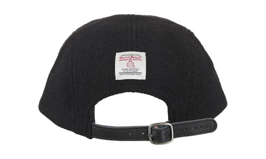 Supreme Harris Tweed Camp Cap Black - SUPR-SHTCCB-BLACK