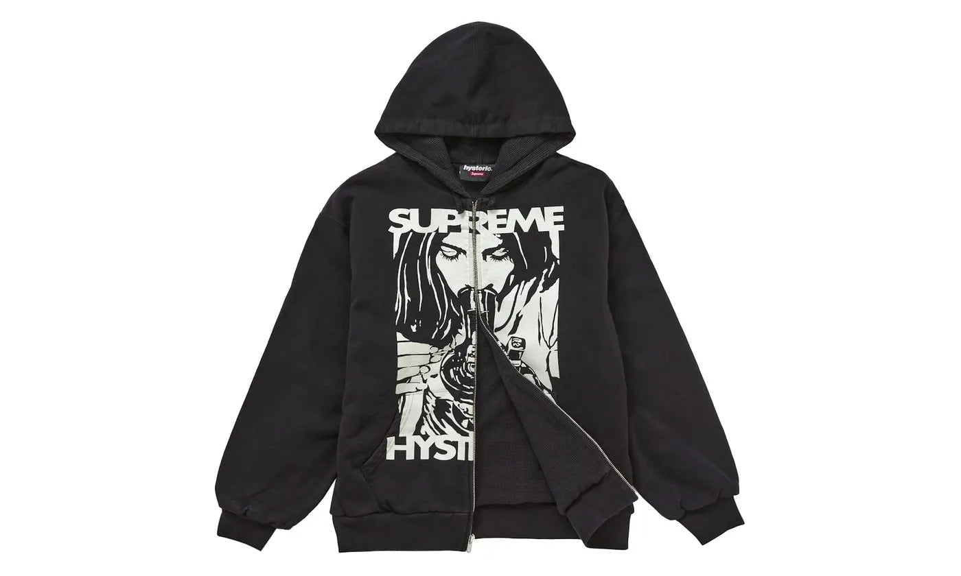 Supreme Hysteric Glamour Thermal Lined Zip Up Hooded Sweatshirt Black - SUPR-SHGTLZ-BLACK