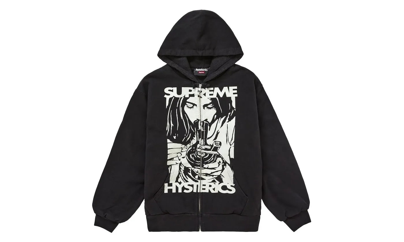 Supreme Hysteric Glamour Thermal Lined Zip Up Hooded Sweatshirt Black - SUPR-SHGTLZ-BLACK