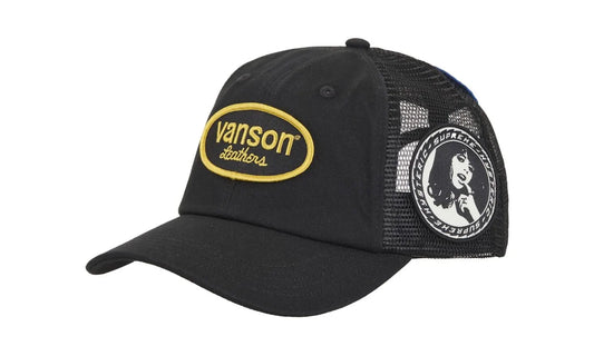 Supreme Hysteric Glamour Vanson Leather Mesh Back 6-Panel Black - SUPR-SHGVLM-BLACK