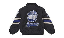 Supreme Mitchell & Ness NCAA Hooded Stadium Jacket Black - SUPR-SM&NNH-BLACK