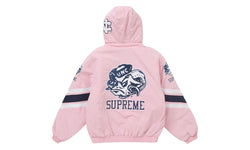 Supreme Mitchell & Ness NCAA Hooded Stadium Jacket Pink - SUPR-SM&NNH-PINK