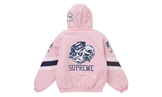 Supreme Mitchell & Ness NCAA Hooded Stadium Jacket Pink - SUPR-SM&NNH-PINK