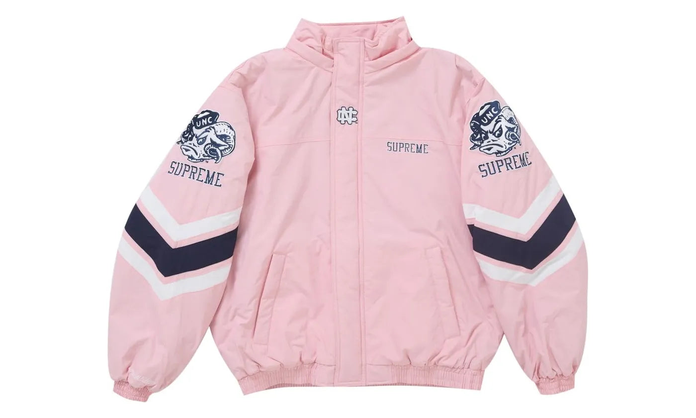 Supreme Mitchell & Ness NCAA Hooded Stadium Jacket Pink - SUPR-SM&NNH-PINK