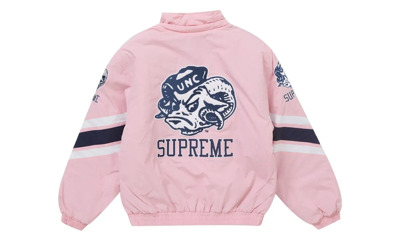 Supreme Mitchell & Ness NCAA Hooded Stadium Jacket Pink - SUPR-SM&NNH-PINK