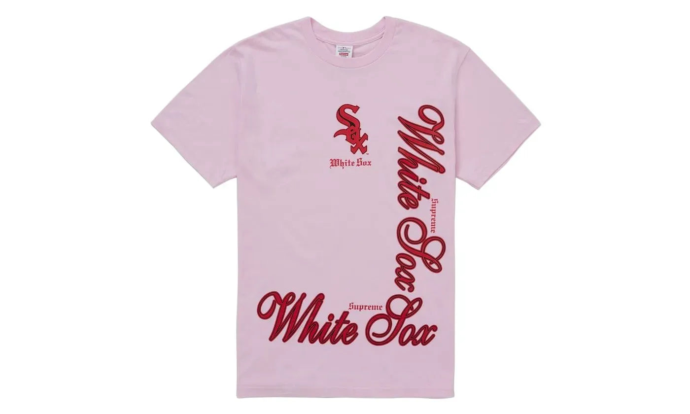 Supreme MLB Teams Sox Tee Light Pink
