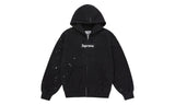 Supreme MM6 Maison Margiela Box Logo Zip Up Hooded Sweatshirt Black - supreme-mm6-maison-margiela-box-logo-zip-up-hooded-sweatshirt-black