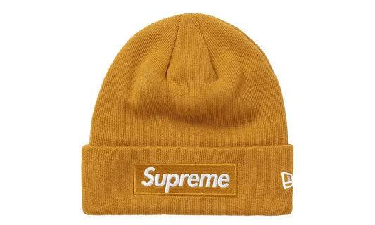 Supreme New Era Box Logo Beanie (FW21) Light Mustard