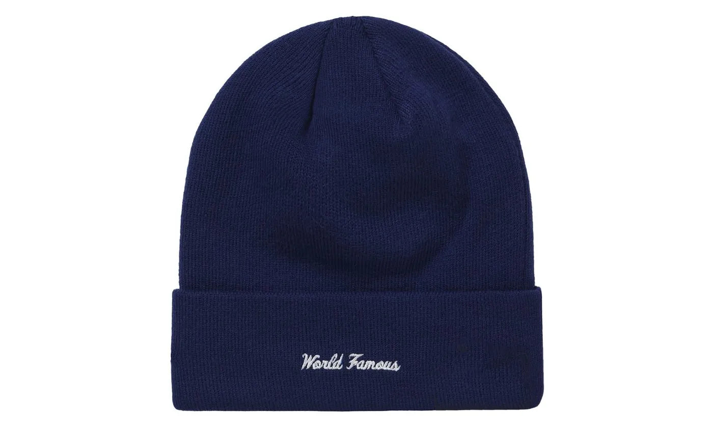 Supreme New Era Box Logo Beanie (FW21) Washed Navy - SUPR-SNEBLB-WASHEDNAVY