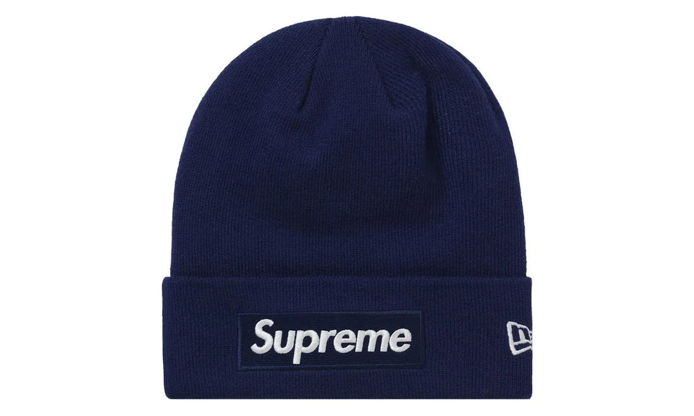 Supreme New Era Box Logo Beanie (FW21) Washed Navy - SUPR-SNEBLB-WASHEDNAVY