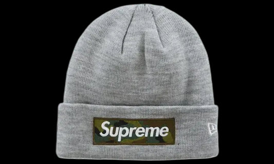 Supreme New Era Box Logo Beanie (FW23) Heather Grey - SUP-NEBLBFW23-GREY