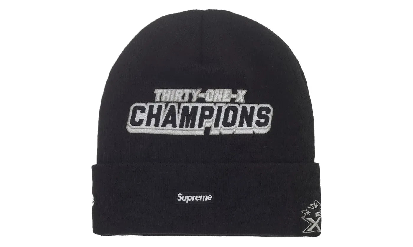 Supreme New Era Football Beanie Black