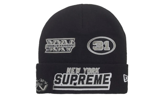 Supreme New Era Football Beanie Black