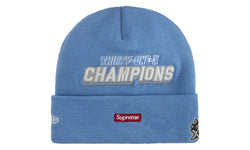Supreme New Era Football Beanie Light Blue