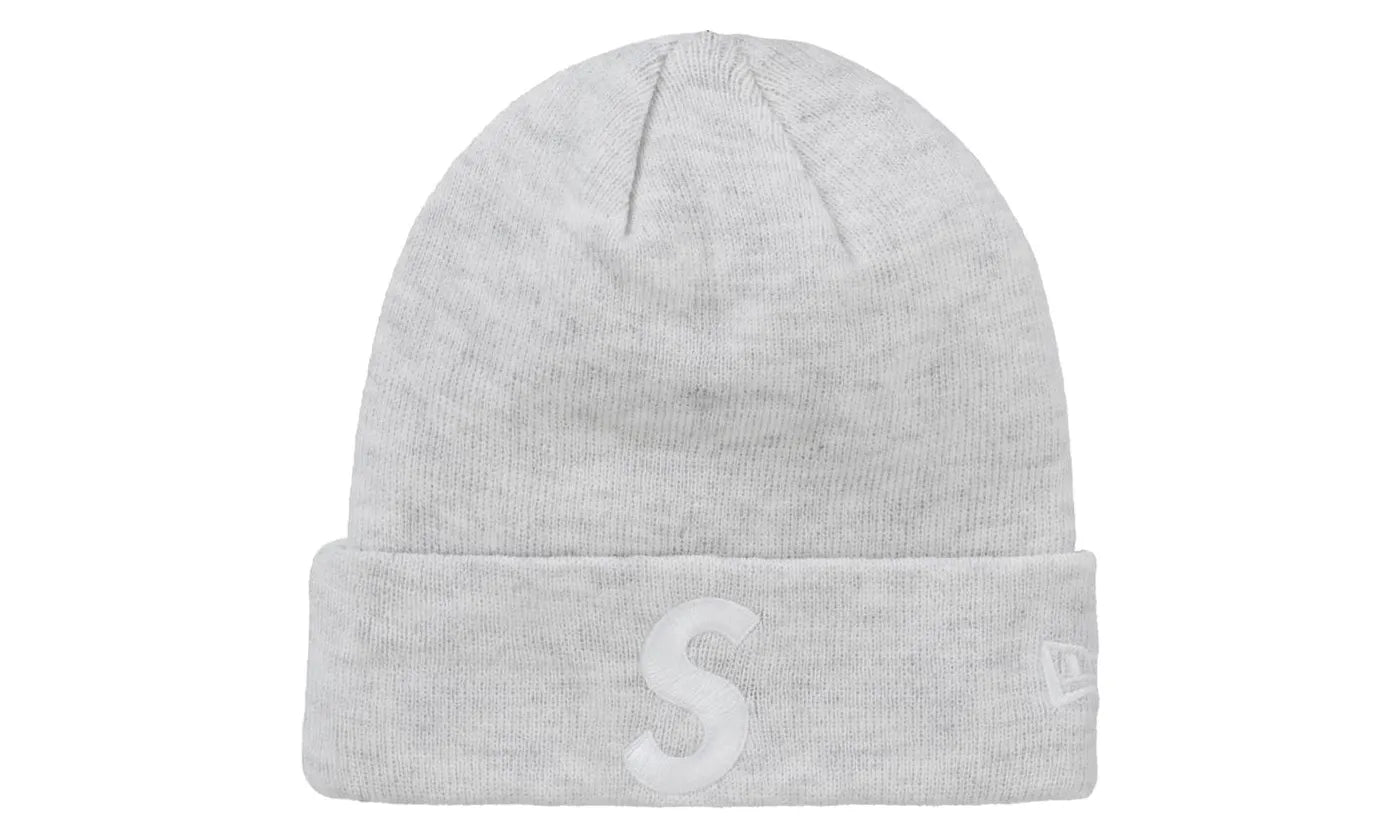 Supreme New Era S Logo Beanie (FW24) Heather Grey - SUPR-SNESLB-HEATHERGREY