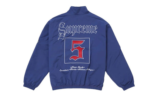 Supreme Old English Track Jacket Light Navy - SUPR-SOETJL-LIGHTNAVY