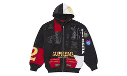 Supreme Patchwork Zip Up Hooded Sweatshirt (SS25) Black