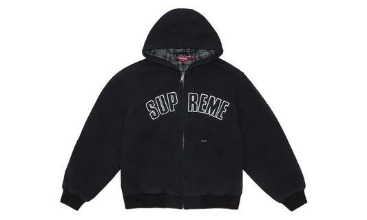 Supreme Reflective Arc Hooded Work Jacket Black