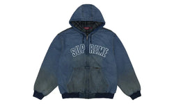 Supreme Reflective Arc Hooded Work Jacket Denim