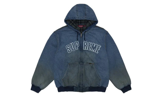Supreme Reflective Arc Hooded Work Jacket Denim
