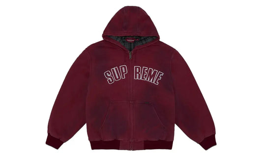 Supreme Reflective Arc Hooded Work Jacket Red