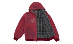 Supreme Reflective Arc Hooded Work Jacket Red