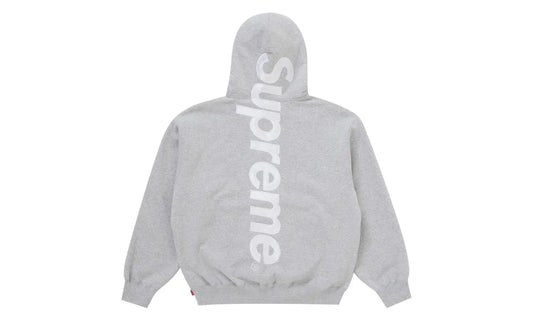 Supreme Satin Appliqué Hooded Sweatshirt (FW25) Heather Grey