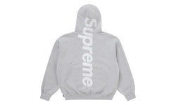 Supreme Satin Appliqué Hooded Sweatshirt Heather Grey - SUPR-SSAHSH-MULTI