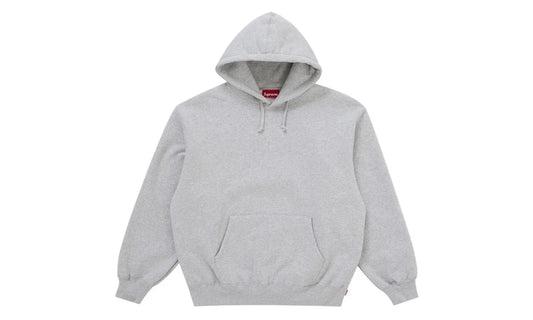 Supreme Satin Appliqué Hooded Sweatshirt (FW25) Heather Grey