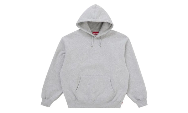 Supreme Satin Appliqué Hooded Sweatshirt (FW25) Heather Grey