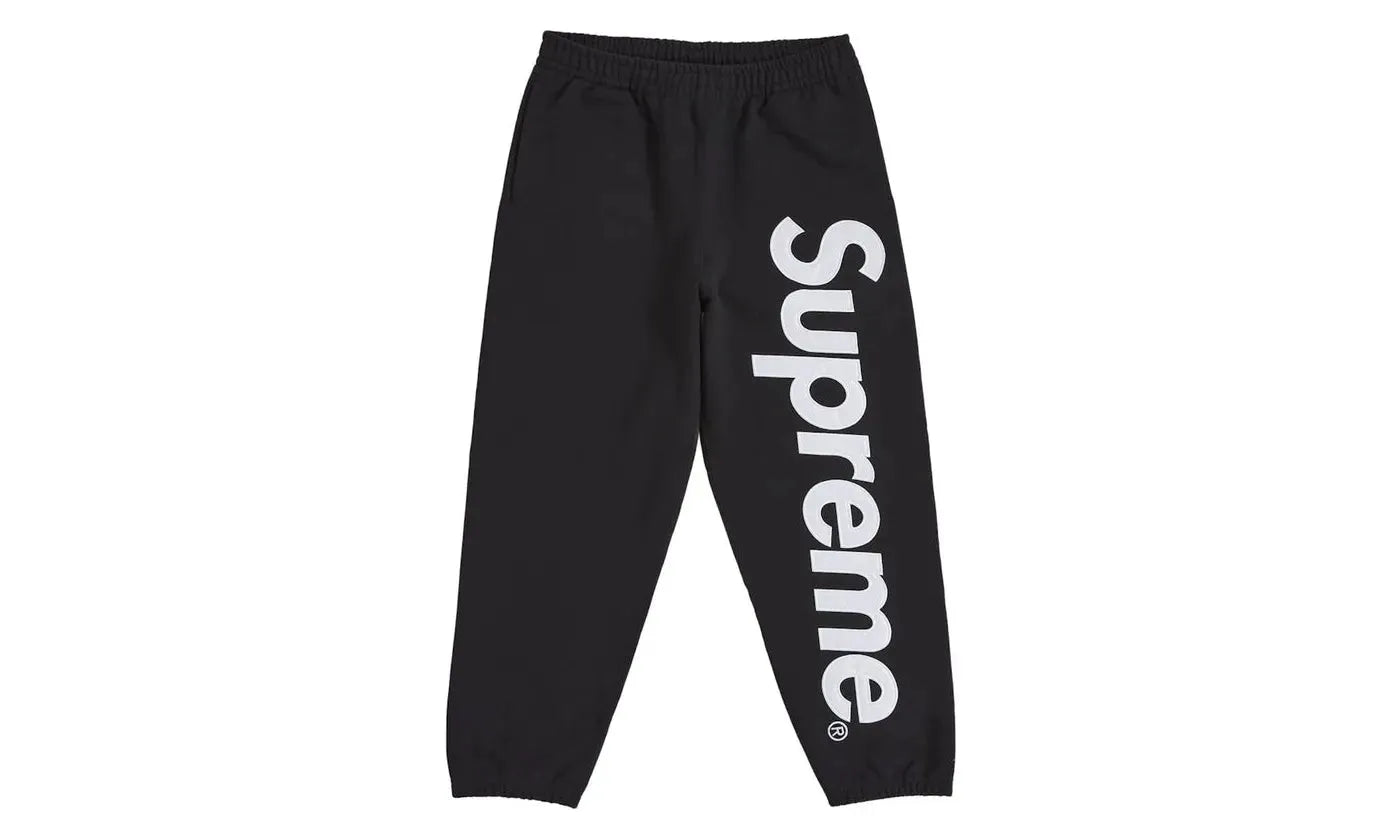 Supreme Satin Appliqué Sweatpant (FW25) Black