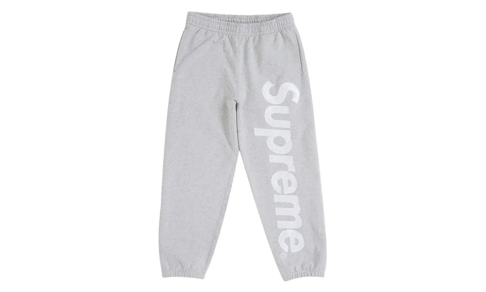 Supreme Satin Appliqué Sweatpant Heather Grey