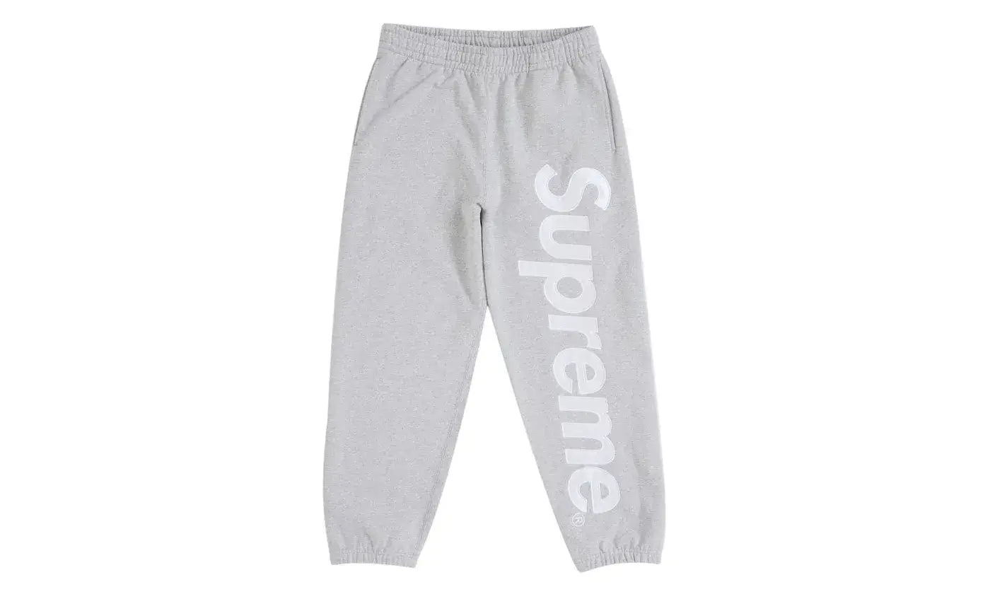 Supreme Satin Appliqué Sweatpant Heather Grey