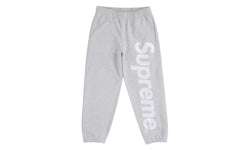 Supreme Satin Appliqué Sweatpant Heather Grey