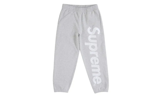 Supreme Satin Appliqué Sweatpant Heather Grey