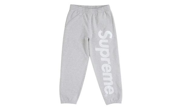 Supreme Satin Appliqué Sweatpant Heather Grey