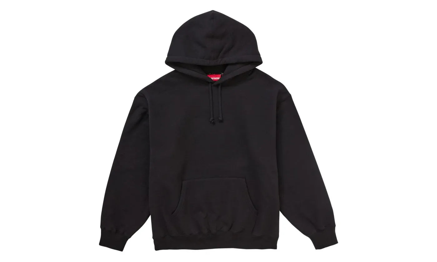 Supreme Satin Applique Hooded Sweatshirt FW24 Black - SUPR-SSAHSF-BLACK