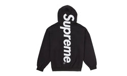 Supreme Satin Applique Hooded Sweatshirt FW24 Black - SUPR-SSAHSF-BLACK