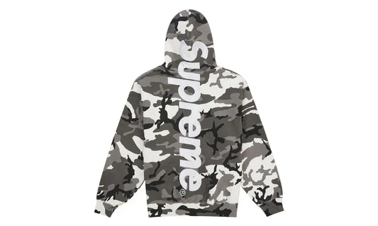 Supreme Satin Applique Hooded Sweatshirt (SS26) Snow Camo
