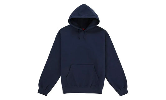 Supreme Satin Applique Hooded Sweatshirt (SS26) Washed Navy