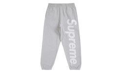 Supreme Satin Applique Sweatpant FW24 Heather Grey - SUPR-SSASFH-HEATHERGREY