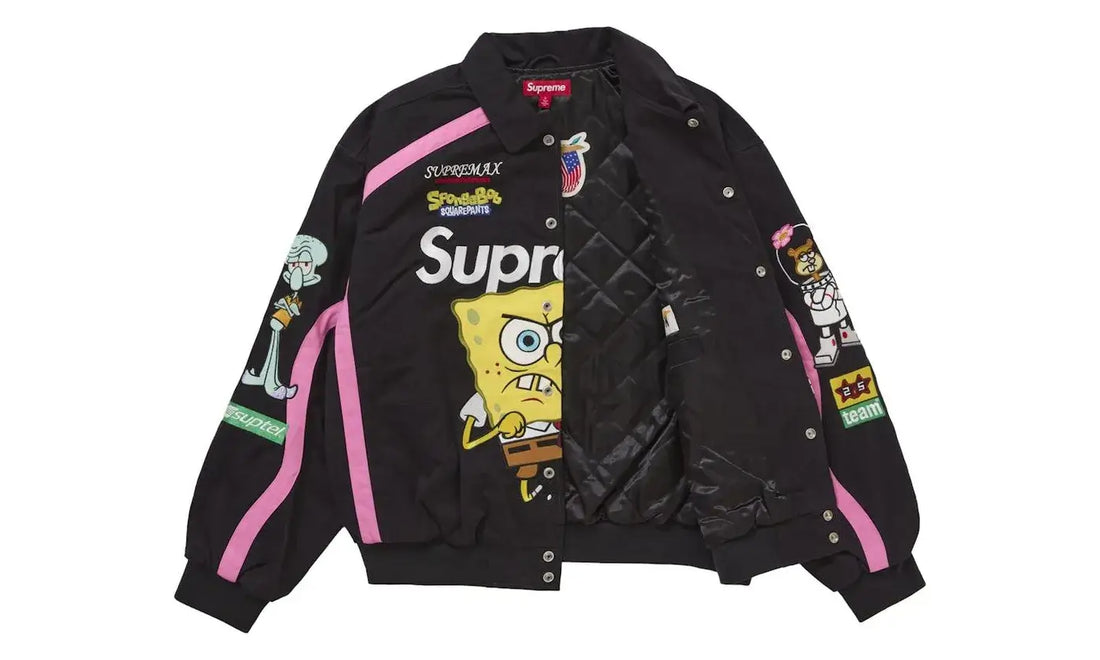 SpongeBob SquarePants x Supreme Jeff Hamilton Racing Jacket Black