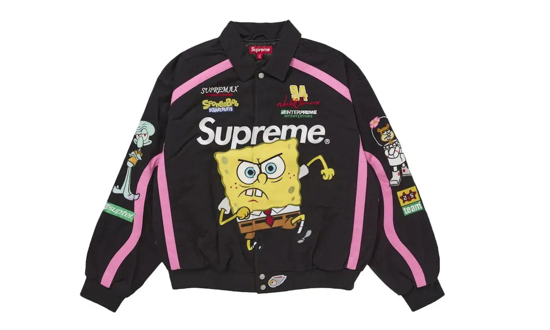 SpongeBob SquarePants x Supreme Jeff Hamilton Racing Jacket Black