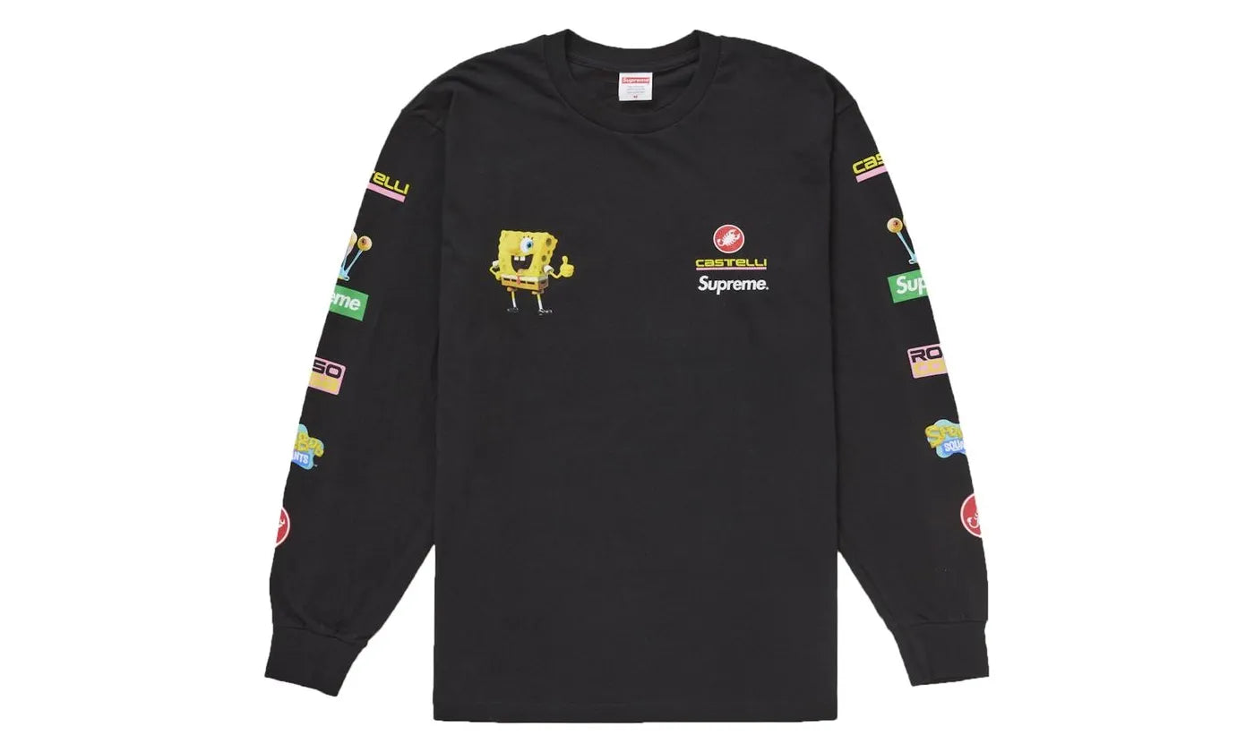 Supreme SpongeBob/Castelli Racing L/S Tee Black - SUPR-SSRLTB-BLACK