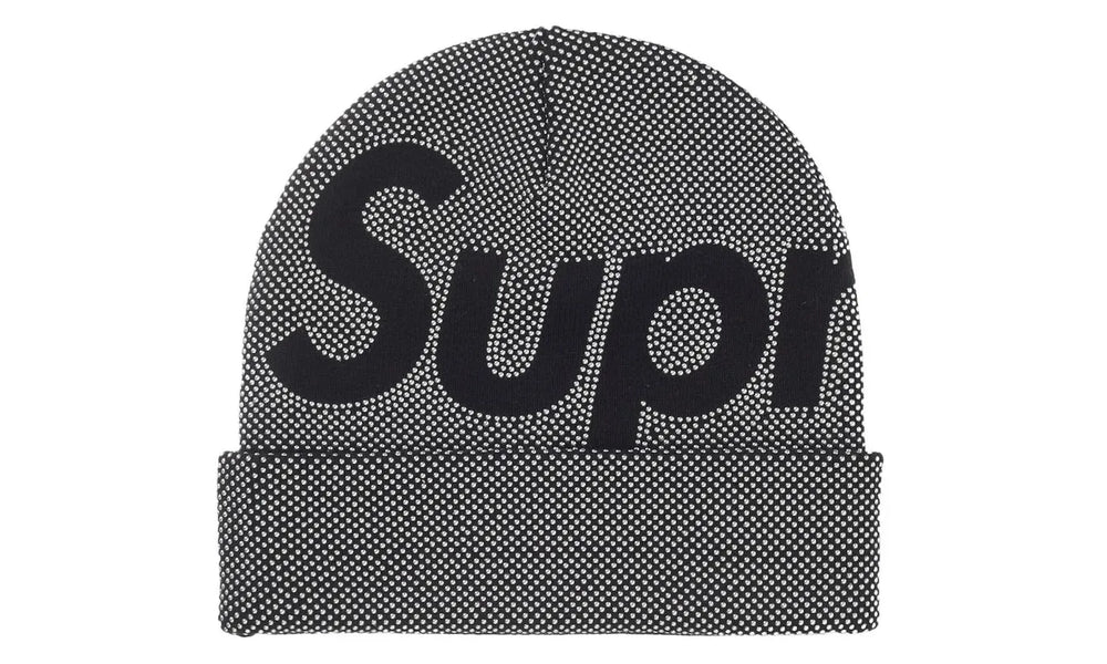 Supreme Studded Knockout Big Logo Beanie Black - SUPRBNSTD25