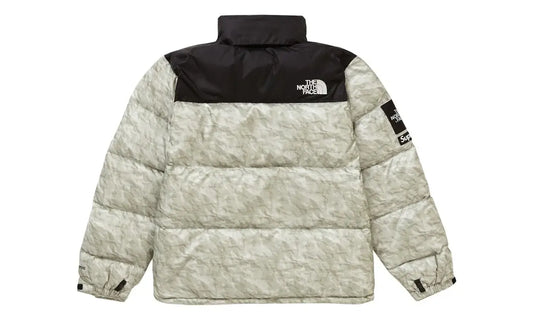 Supreme The North Face Paper Print Nuptse Jacket Paper Print