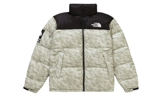 Supreme The North Face Paper Print Nuptse Jacket Paper Print