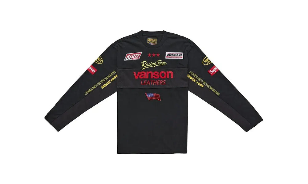 Supreme Vanson Leathers L/S Top Black