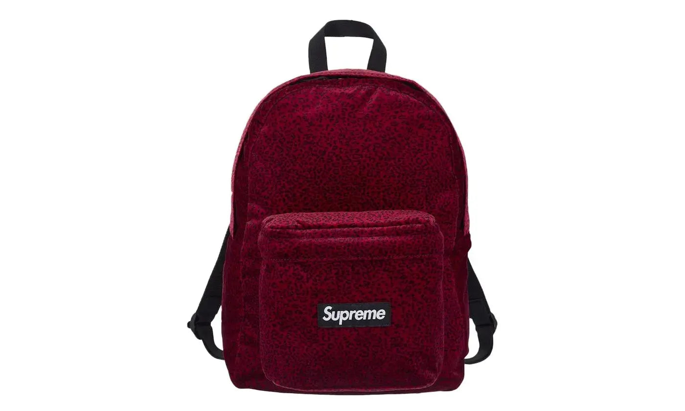 Supreme Velvet Backpack Red Leopard