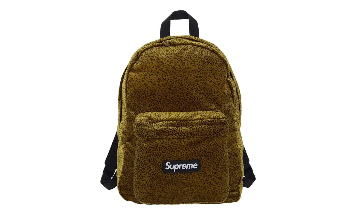 Supreme Velvet Backpack Tan Leopard
